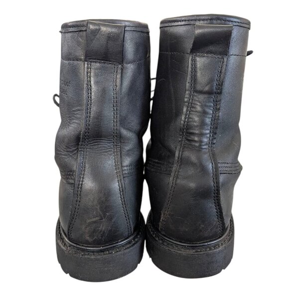 Vintage Waterproof/Insulated Black Leather Men\'s Steel Toe Combat Boot Size 10.5 main image 11